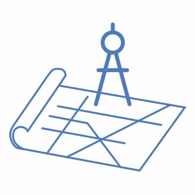 Vector graphic of blueprint sketch