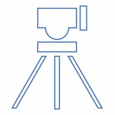 Vector graphic of surveying equipment