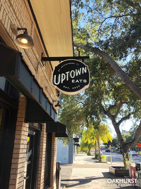 Alternate street view of Uptown Eats signage