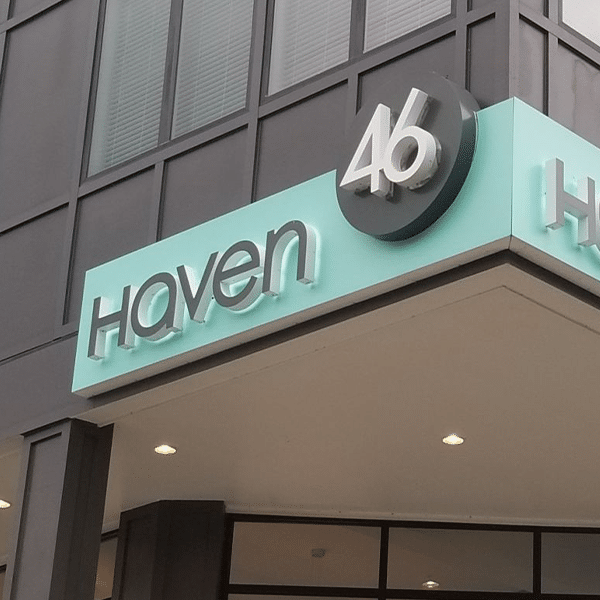 Haven 46 Apartments Wall Sign